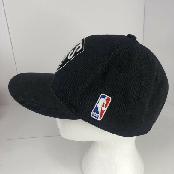 Brooklyn Nets Hat 7 1/2 Fitted Mitchell & Ness Black NBA - Picture 2 of 5